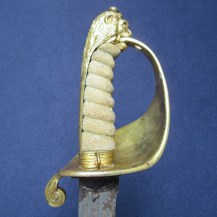 British 1827 Pattern Naval Flag Officers Sword with Andrea Ferrara Broadsword Blade 7